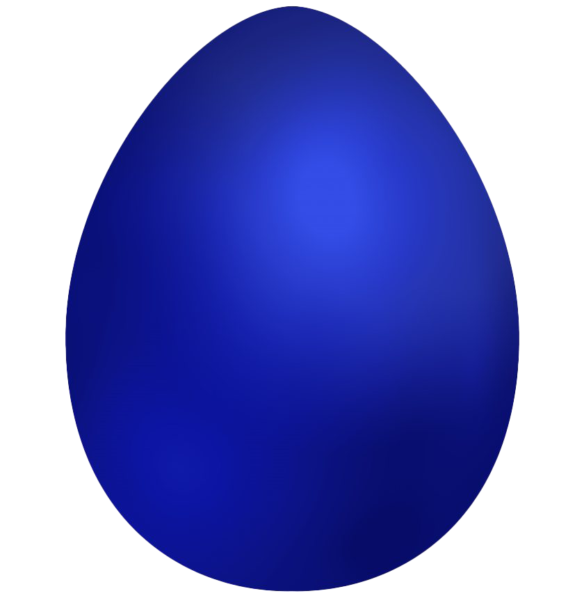 Download PNG image - Plain Blue Easter Egg PNG Transparent Image 
