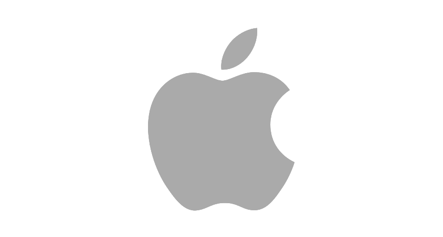 Download PNG image - Apple Grey Logo PNG HD 