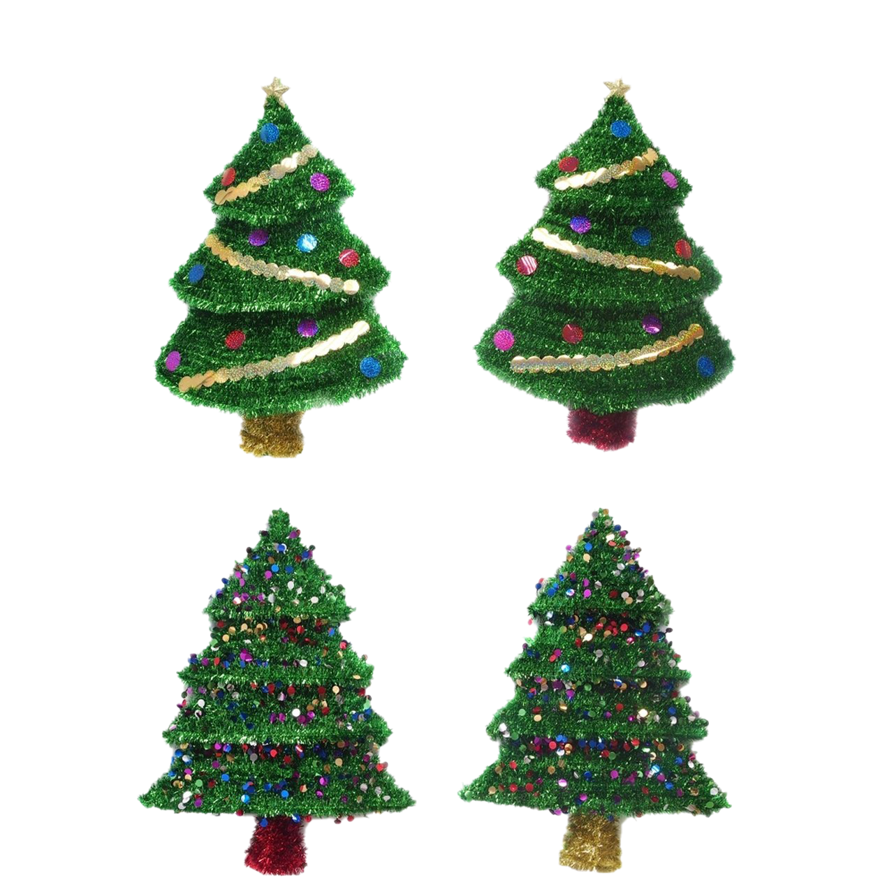 Download PNG image - Tinsel Christmas Tree Background PNG 