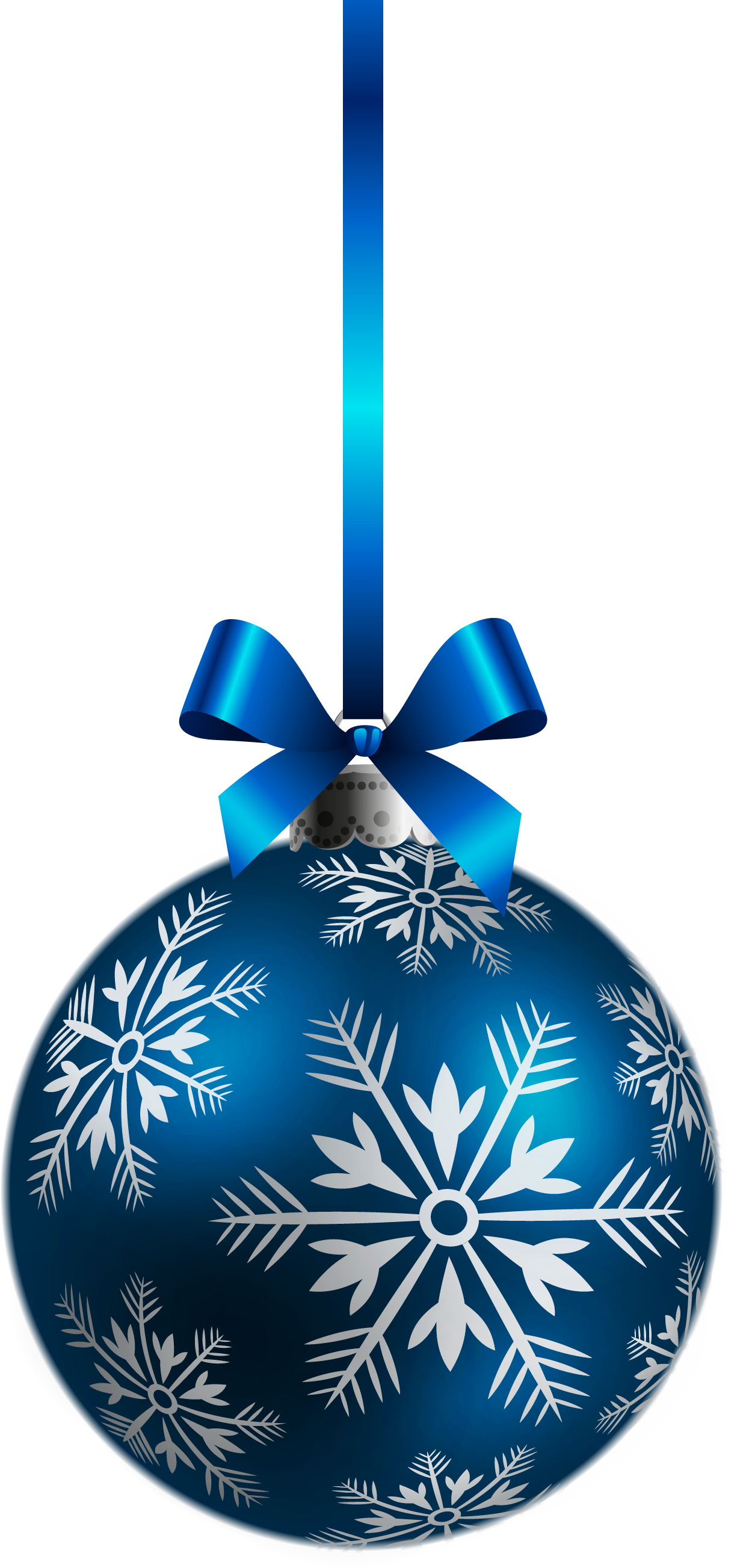 Download PNG image - Blue Christmas Bauble PNG File 