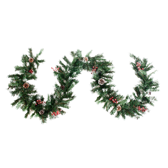 Download PNG image - Outdoor Christmas Garland PNG Pic 