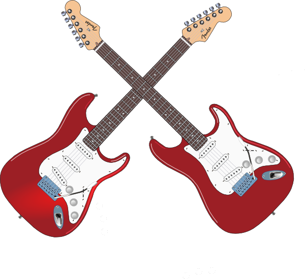 Download PNG image - Red Electric Guitar Vector PNG Clipart 