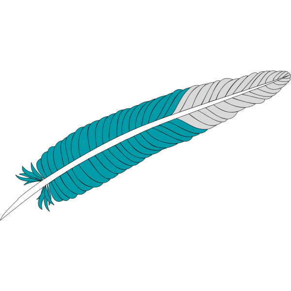 Download PNG image - Blue Feather Transparent Background 