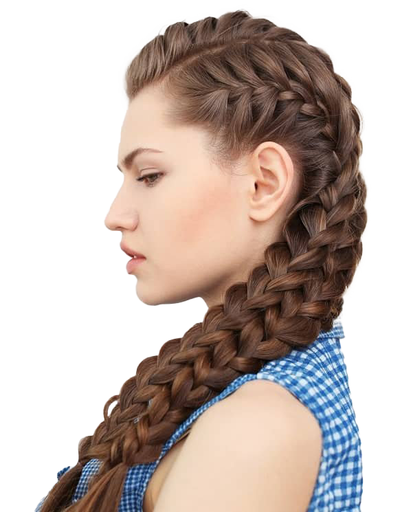 Download PNG image - Braids Hairstyle Transparent Background 