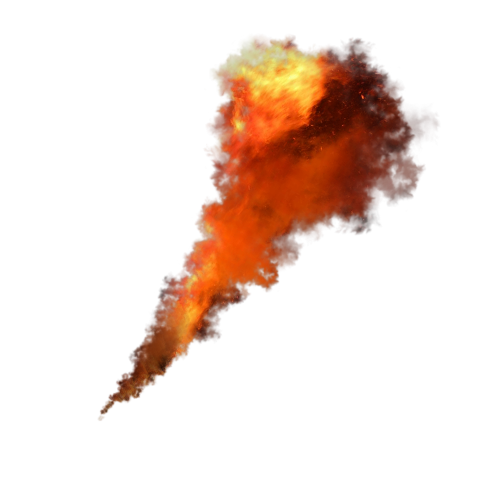 Download PNG image - Burning Fireball Smoke PNG 