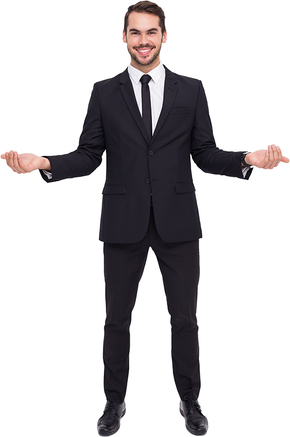 Download PNG image - Formal Business Man Standing PNG Clipart 