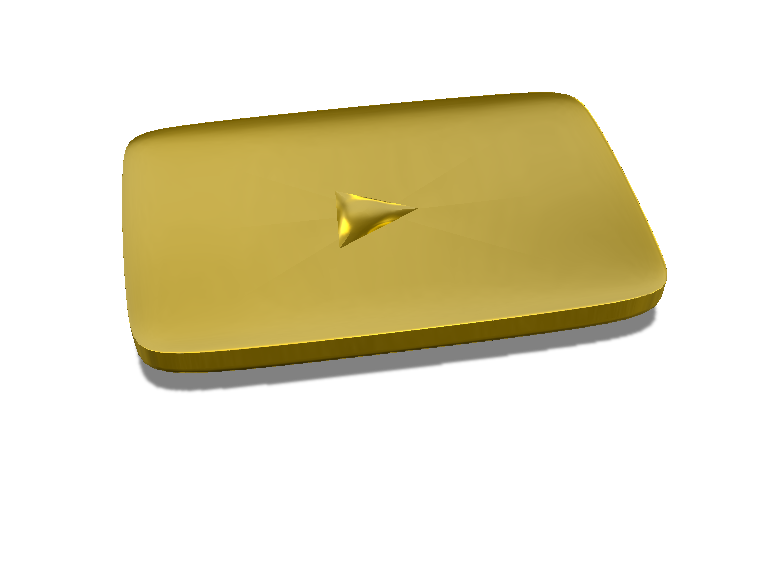 Download PNG image - Gold Play Button Transparent PNG 