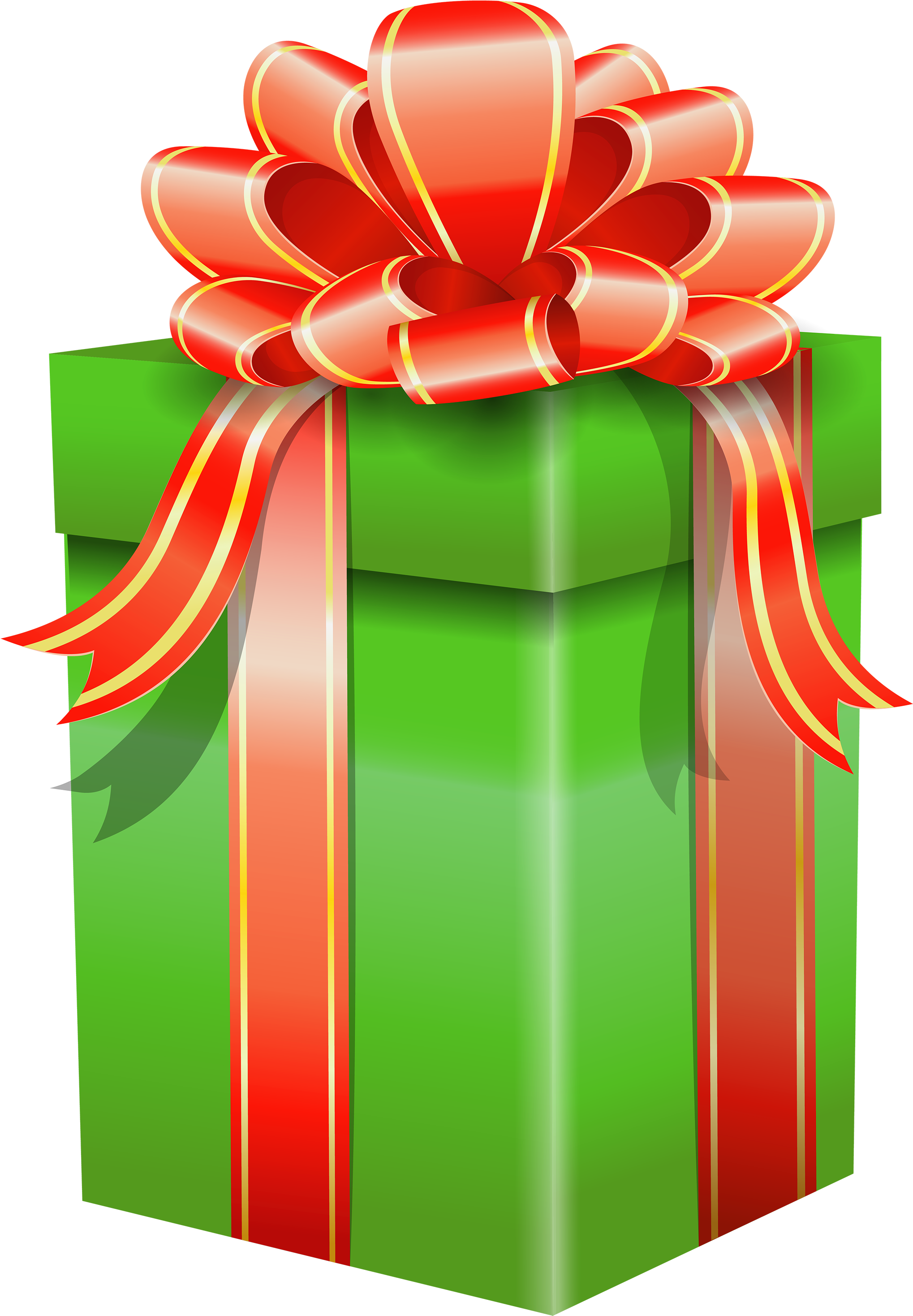 Download PNG image - Green Christmas Gift Transparent PNG 