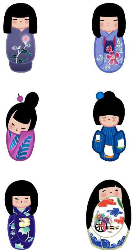 Download PNG image - Japanese Doll PNG File 