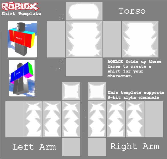 Download PNG image - Roblox Shaded Shirt Template Download PNG Image 