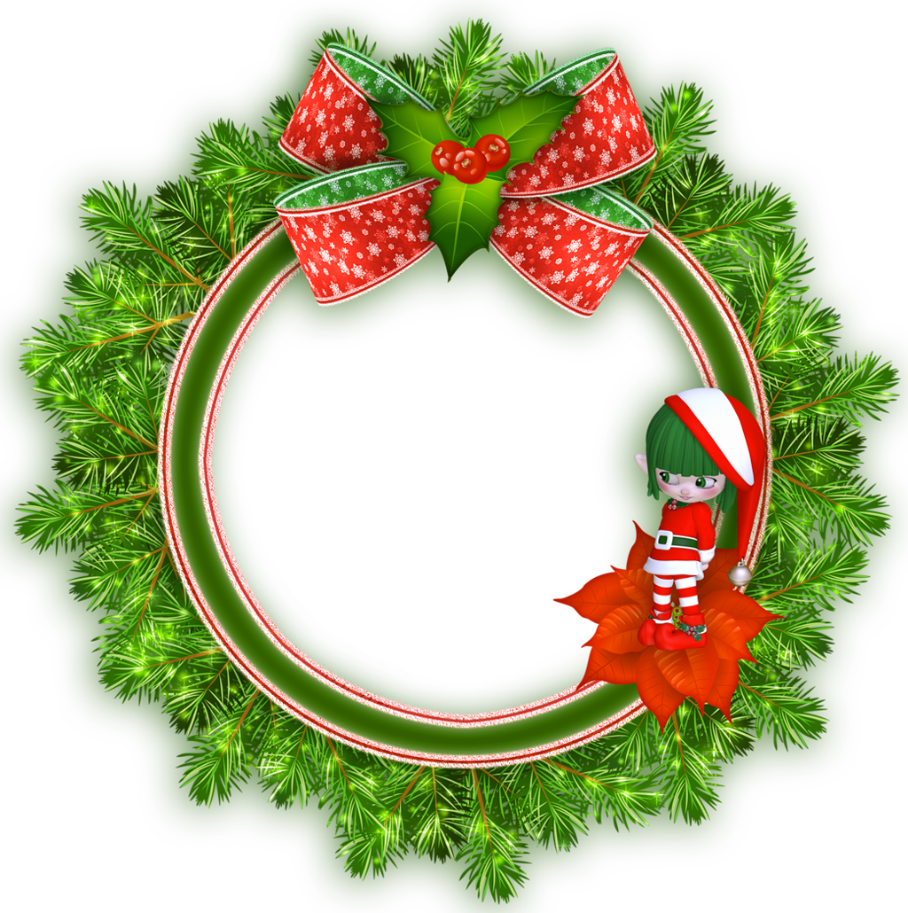 Download PNG image - Round Christmas Frame PNG HD 