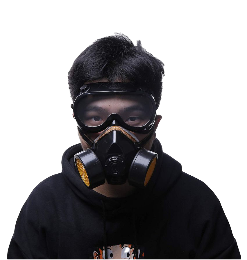 Download PNG image - Anti-Pollution Black Mask PNG File 