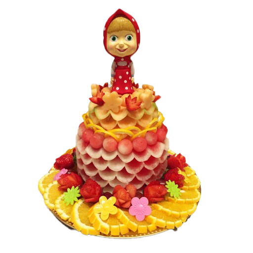 Download PNG image - Masha And The Bear Cake PNG Background Image 