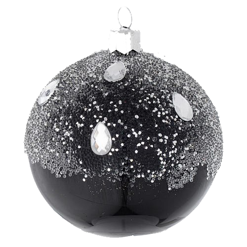Download PNG image - Black Christmas Ball Transparent PNG 