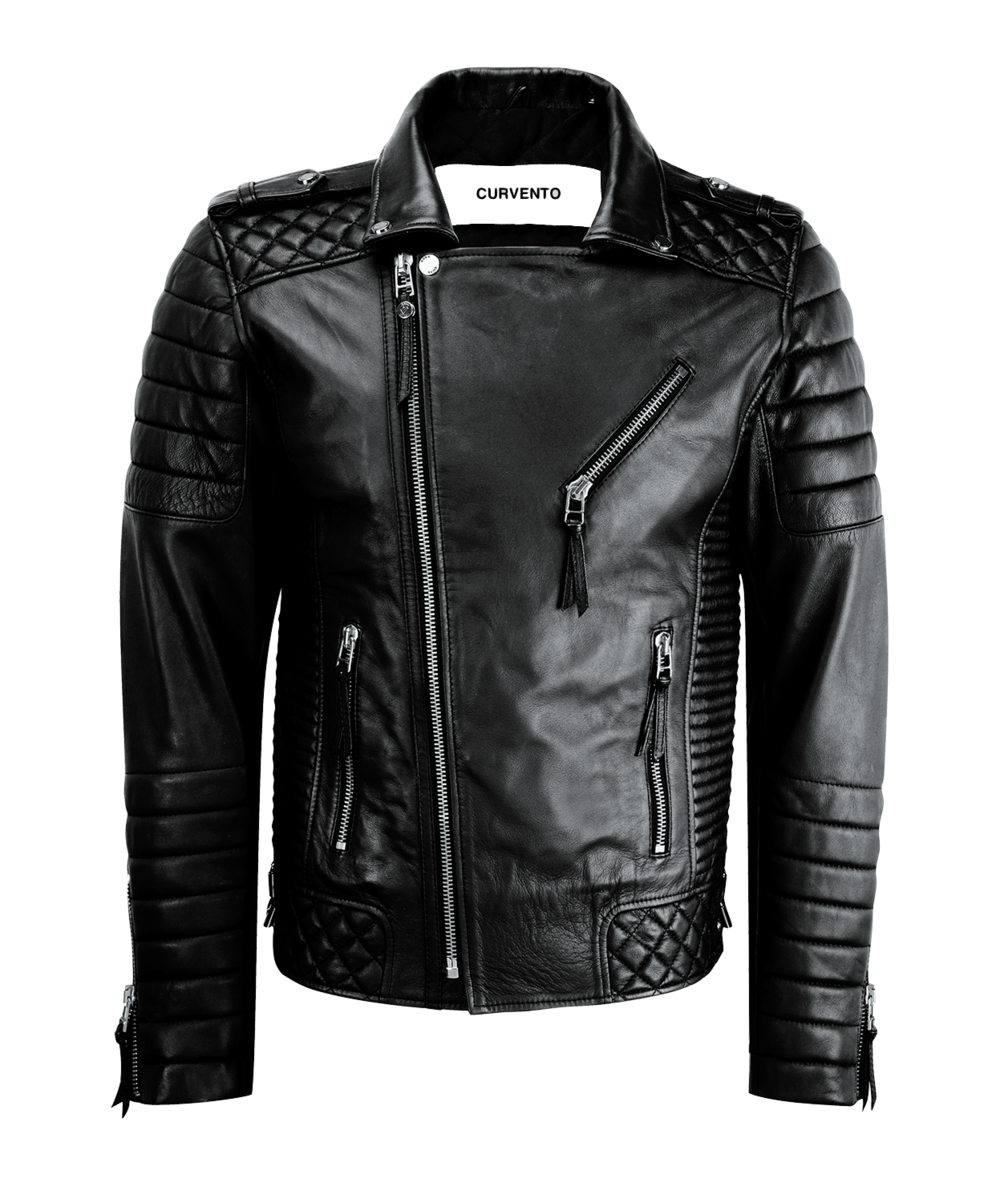 Download PNG image - Black Leather Jacket Transparent Background 