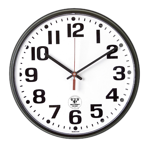 Download PNG image - Black Wall Clock Big PNG 