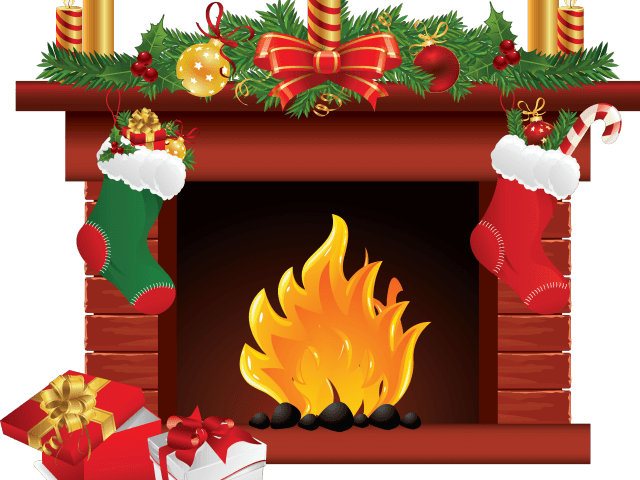 Download PNG image - Christmas Fireplace PNG File 