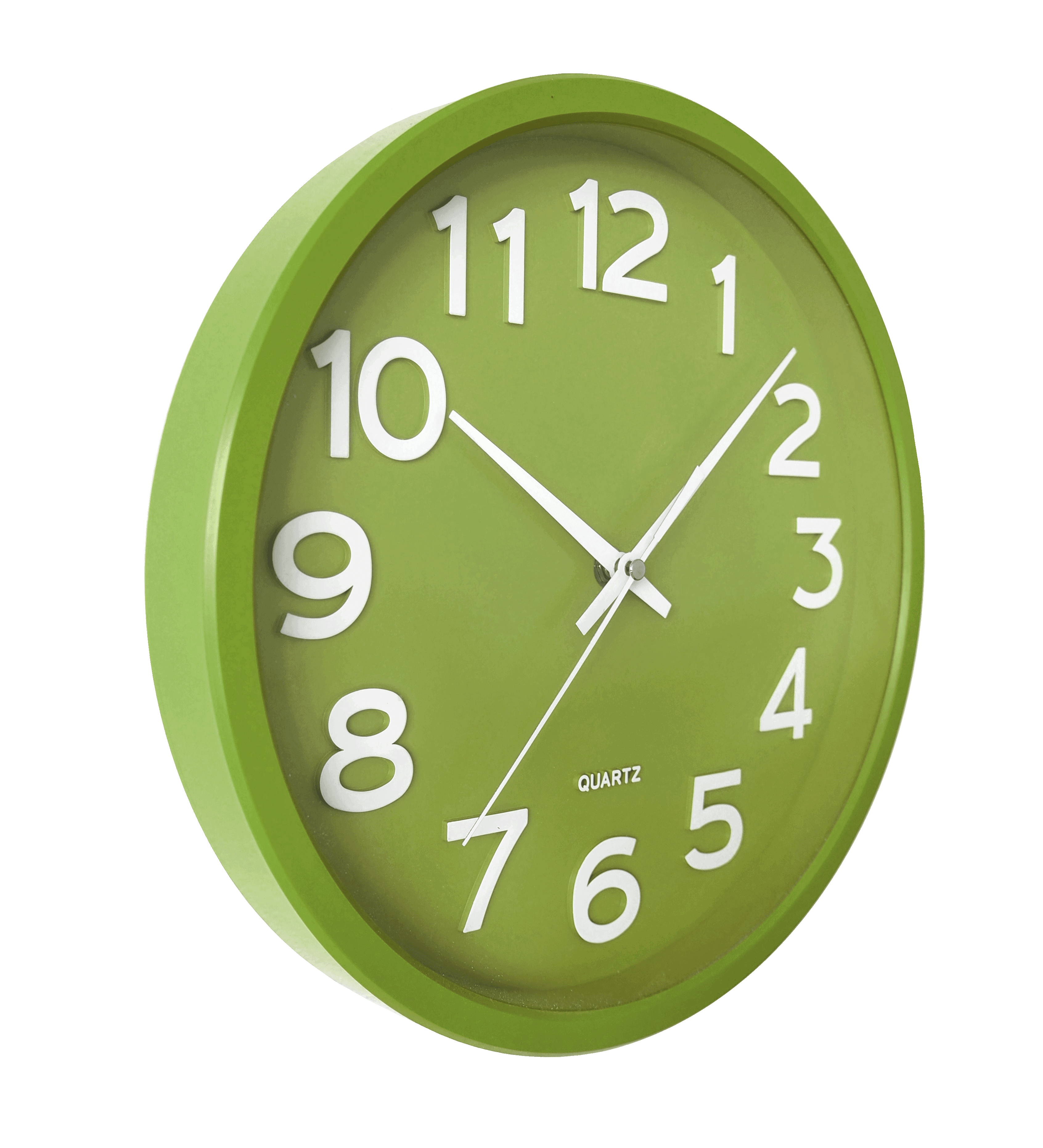 Download PNG image - Circle Green Wall Clock PNG Image 