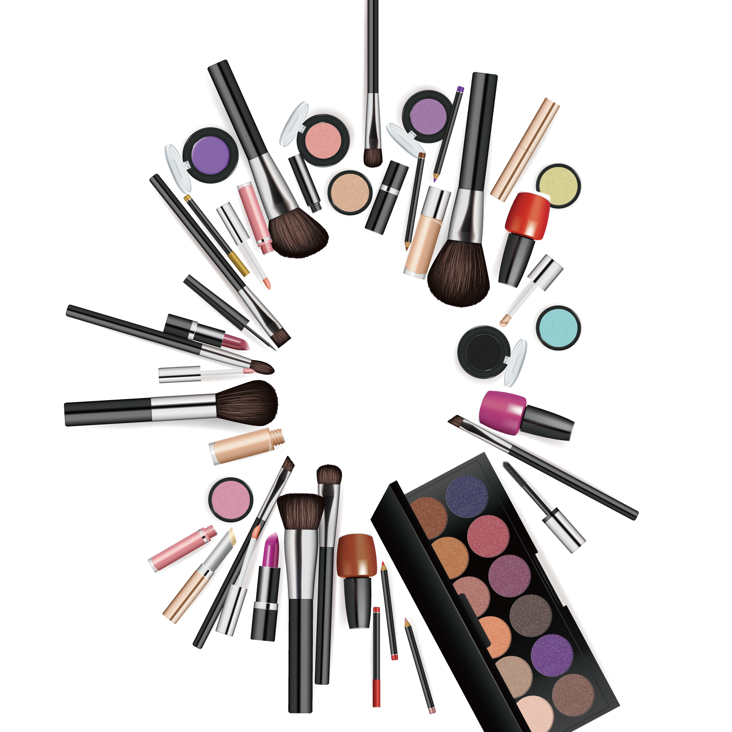 Download PNG image - Cosmetics Brushes PNG Transparent Image 