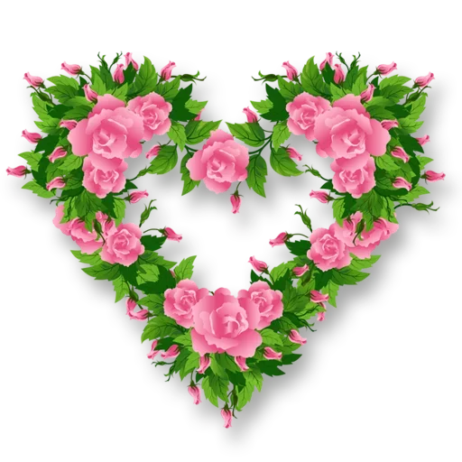 Download PNG image - Rose Heart PNG Clipart 