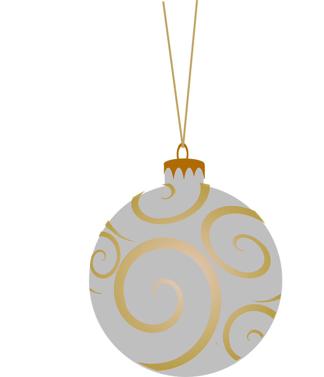 Download PNG image - White Christmas Ornaments PNG Photos 