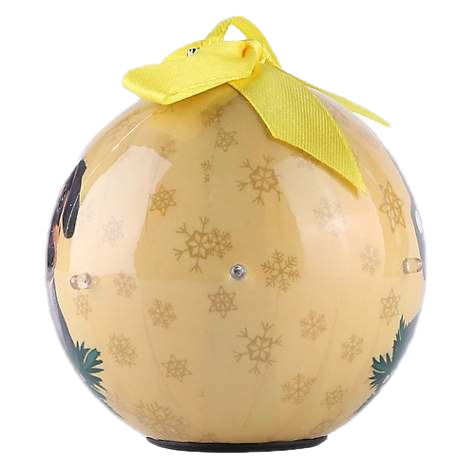 Download PNG image - Yellow Christmas Ball PNG File 