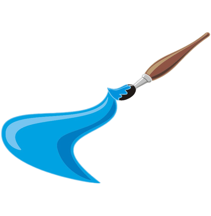 Download PNG image - Blue Brush Art Transparent PNG 