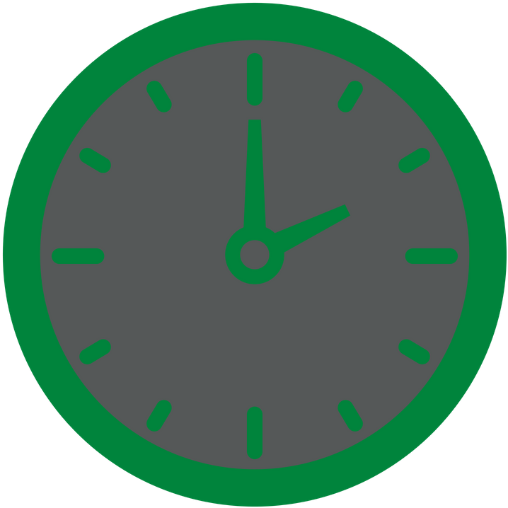 Download PNG image - Circle Green Wall Clock PNG Photos 