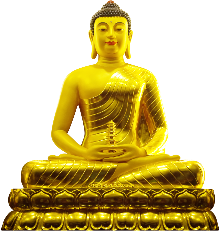 Download PNG image - Golden Buddha Statue PNG Clipart 