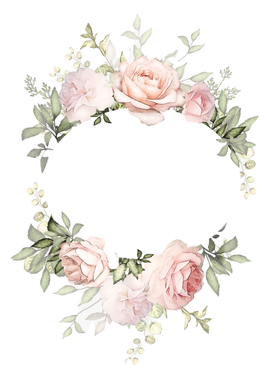 Download PNG image - Circle Flower Frame Watercolor PNG 