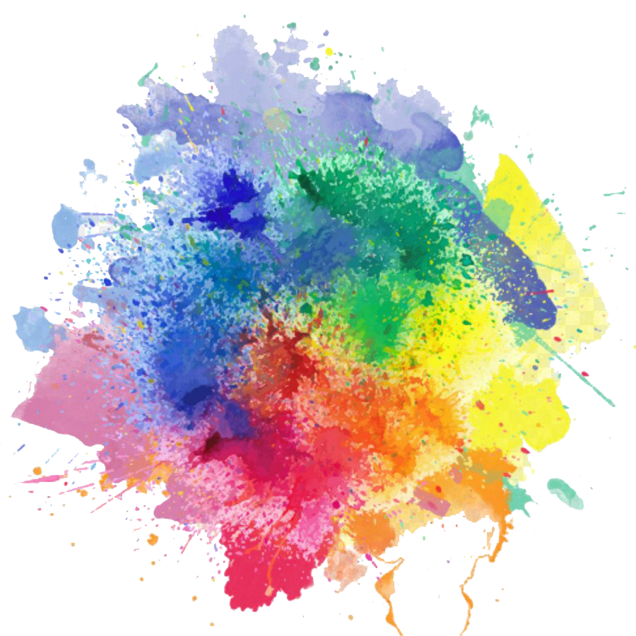 Download PNG image - Color Paint Art Transparent Background 