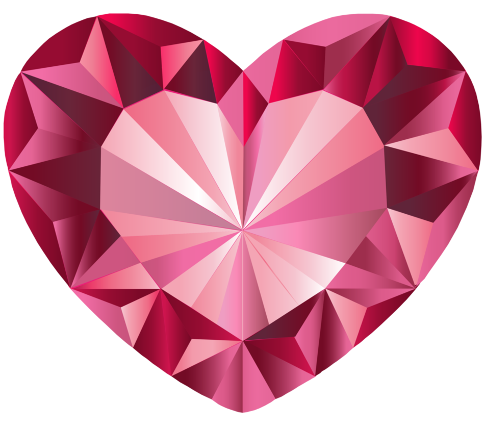 Download PNG image - Pink Heart Gemstone PNG File 