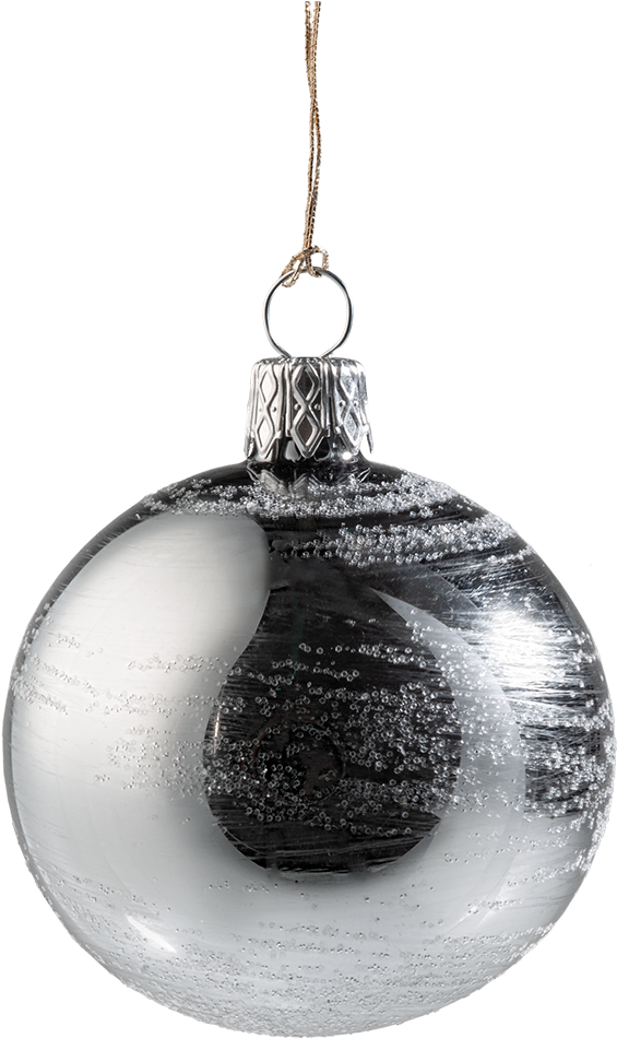 Download PNG image - Silver Christmas Ornaments PNG Clipart 