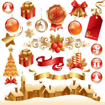 Download PNG image - Christmas Elements Transparent Background 