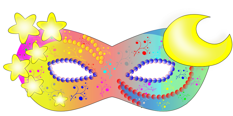 Download PNG image - Colorful Carnival Eye Mask Transparent Background 