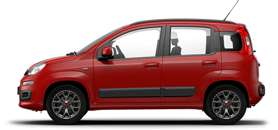 Download PNG image - Red Fiat Panda Car Transparent PNG 