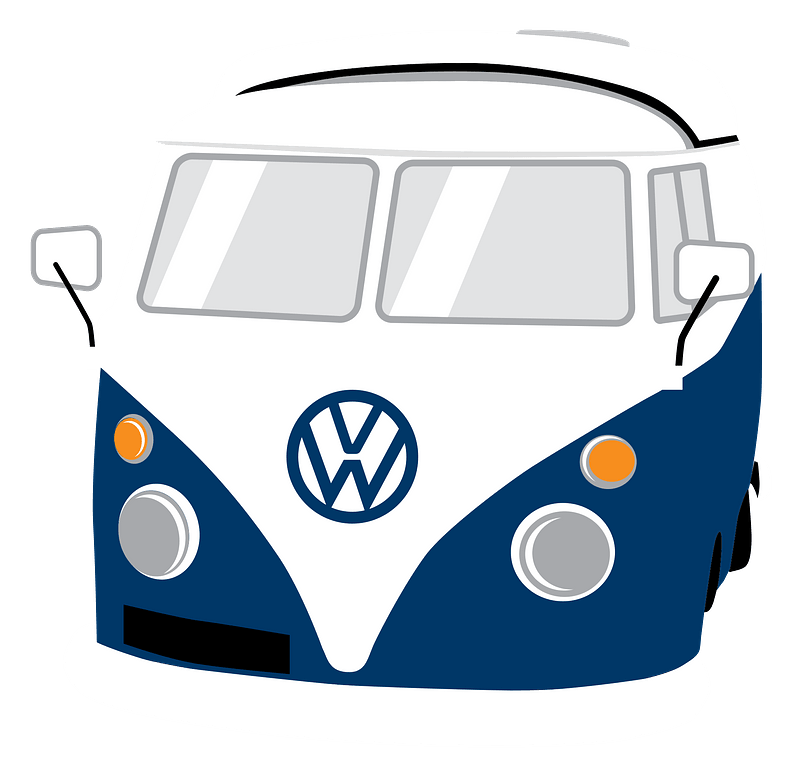 Download PNG image - Volkswagen T1 Hippie PNG Isolated Photo 