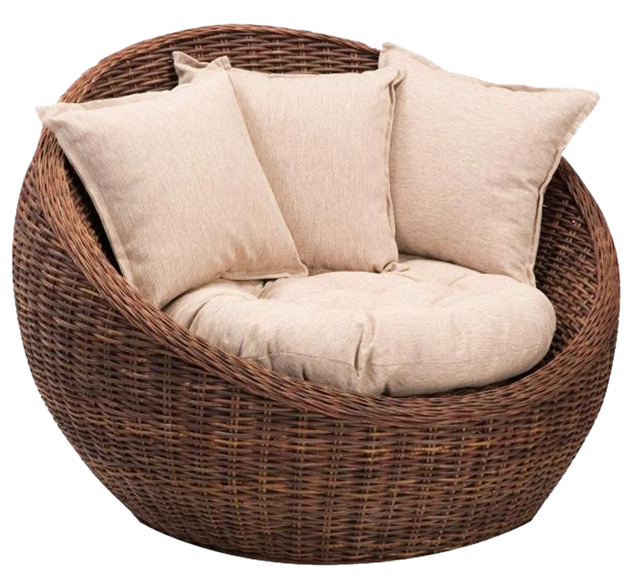 Download PNG image - Basket Chair Transparent Background 