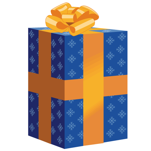 Download PNG image - Blue Christmas Gift PNG Pic 