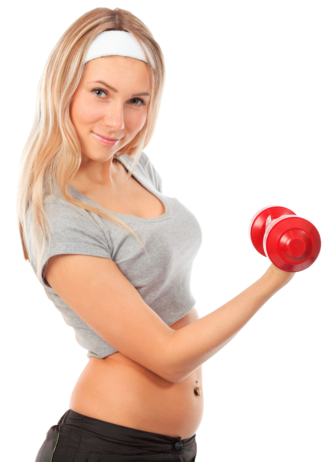 Download PNG image - Fitness Female Dumbbell Transparent PNG 