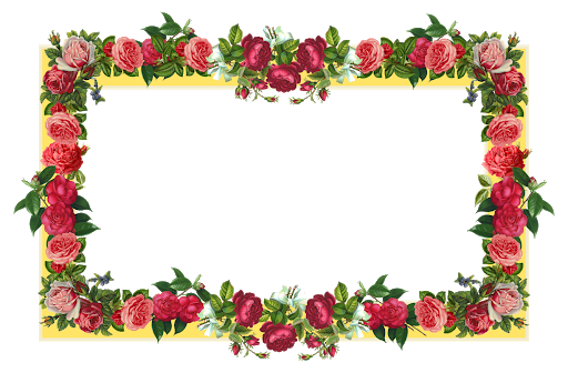 Download PNG image - Flowers Frame Clipart PNG 