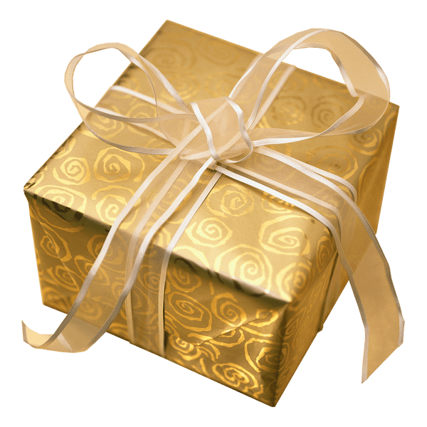 Download PNG image - Gold Gift Bow PNG Pic 