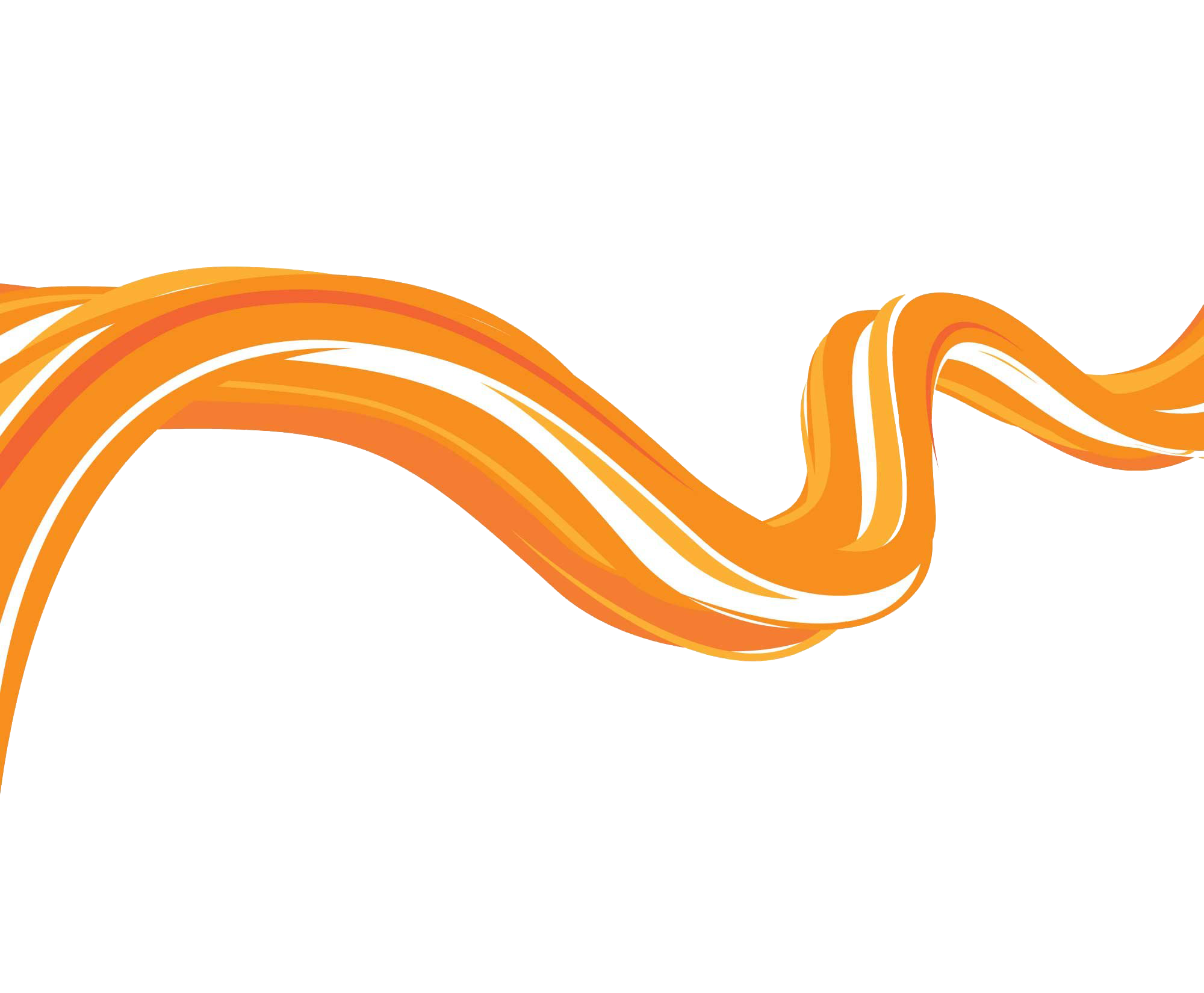 Download PNG image - Vector Orange Wave PNG Transparent 