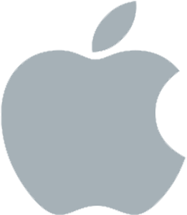 Download PNG image - Apple Grey Logo Transparent PNG 