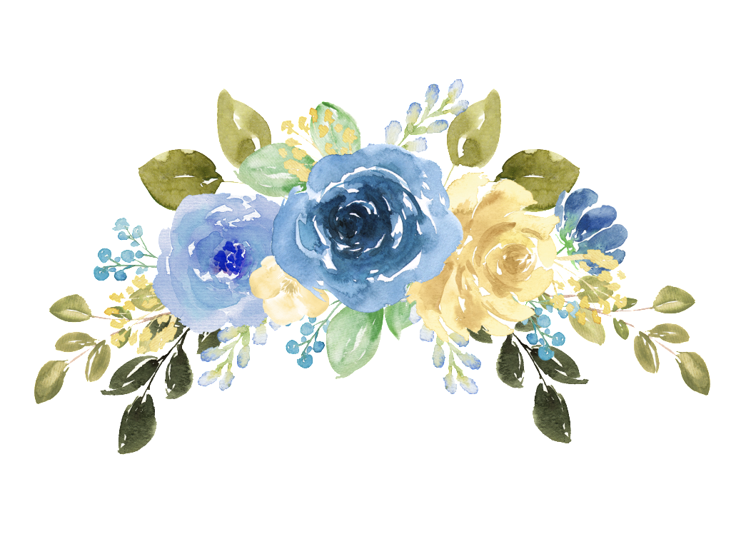 Download PNG image - Blue Floral PNG Transparent Image 