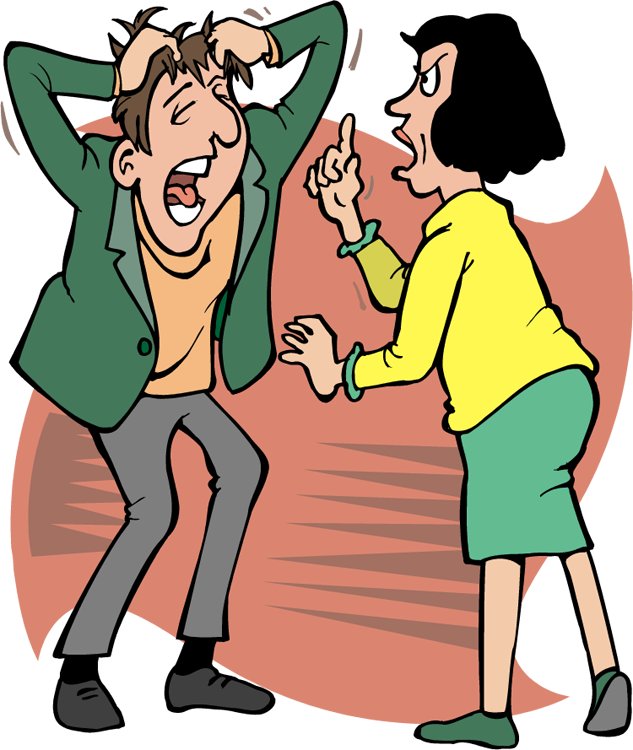 Download PNG image - Fighting Couple Vector Transparent PNG 