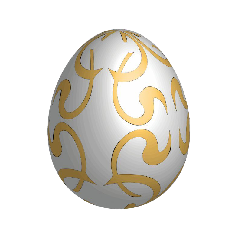 Download PNG image - Gold Easter Egg PNG Picture 