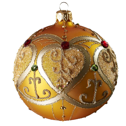 Download PNG image - Golden Christmas Ball PNG Photos 