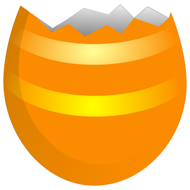 Download PNG image - Orange Easter Egg PNG File 