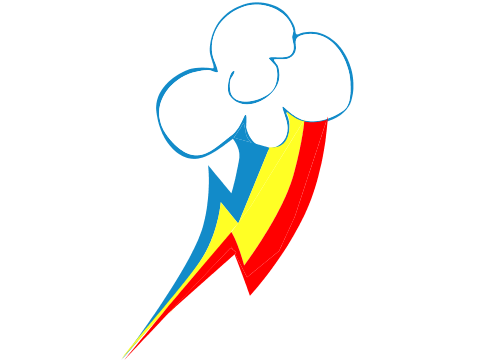 Download PNG image - Rainbow Dash Cutie Mark PNG File 